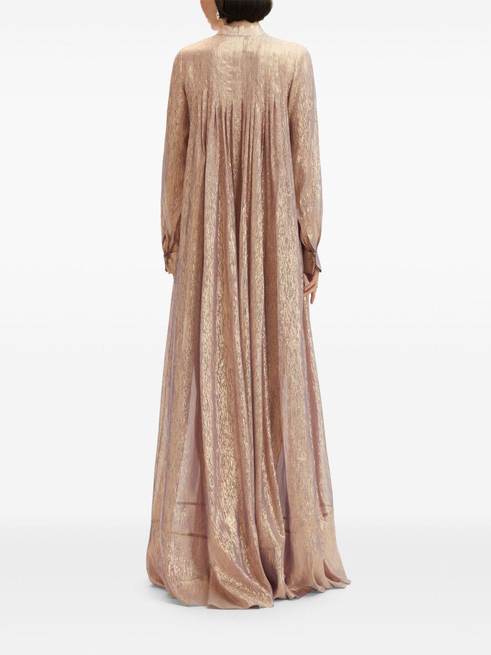 metallic shirt gown Product Image