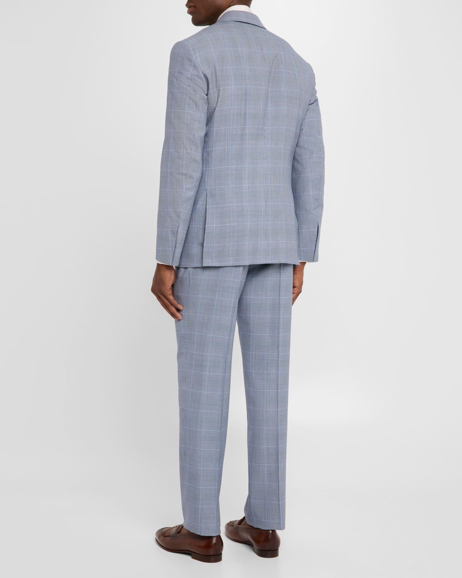 Mens Kent Hand-Tailored Glen Plaid Suit Product Image