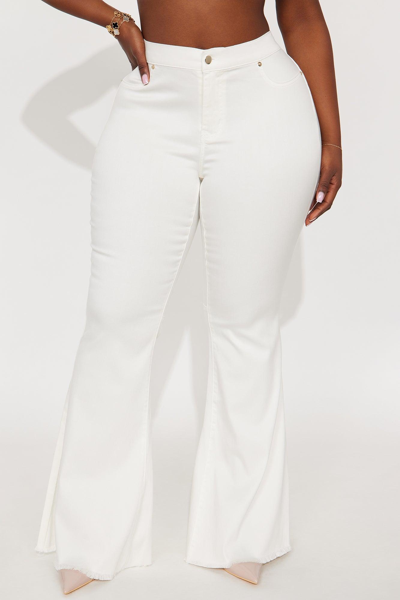 Secret Revealed Low Rise Flare Jeans - Cream Female Product Image