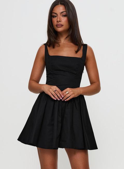 Straplie Mini Dress Black Product Image