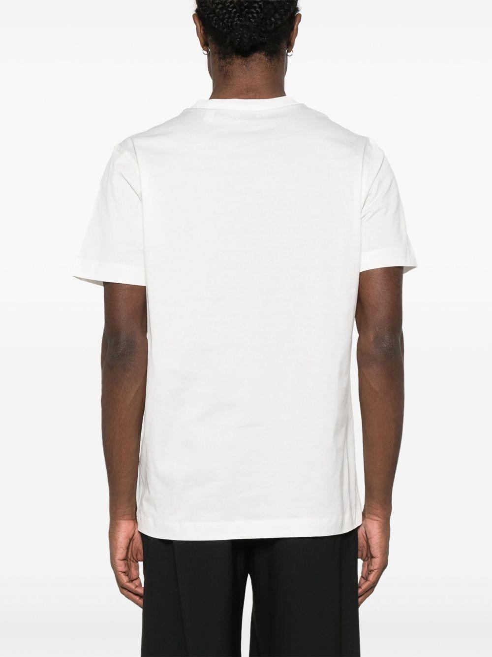 White Embroidered T-Shirt Product Image