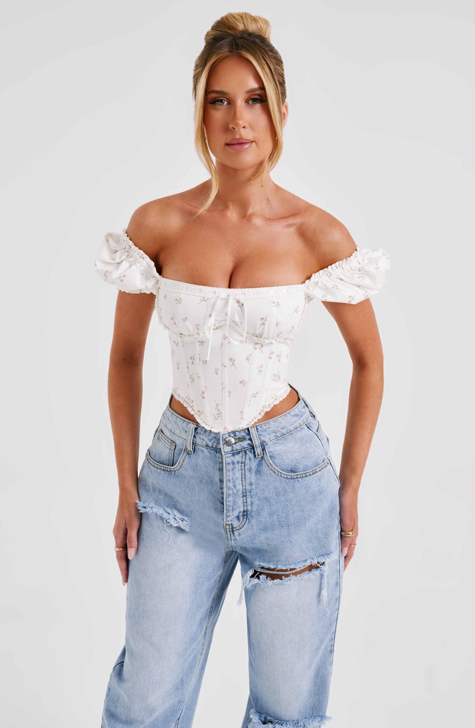 Matilda Corset - Blush Floral Print Product Image