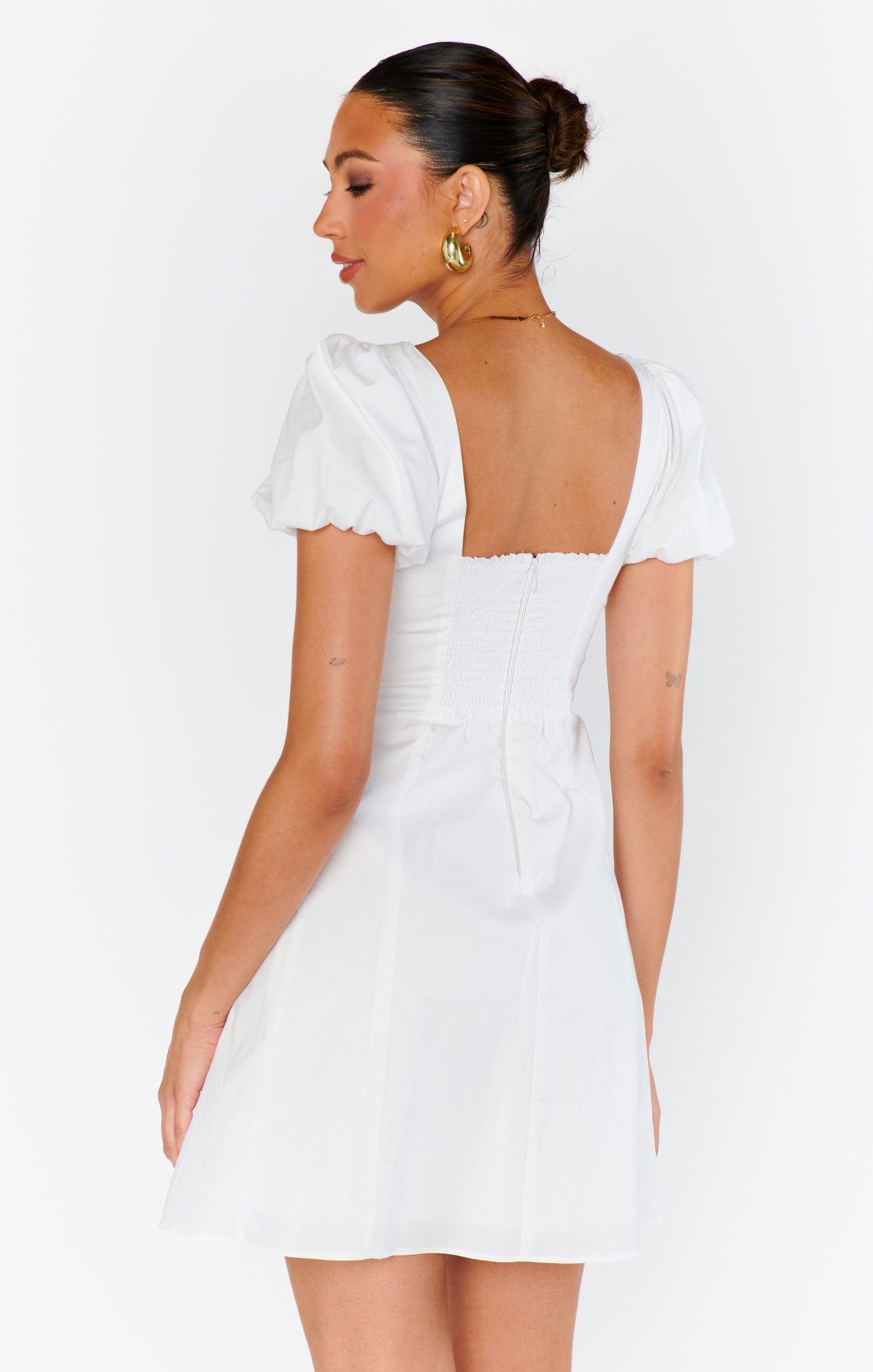 Mia Dress ~ White Poplin Product Image
