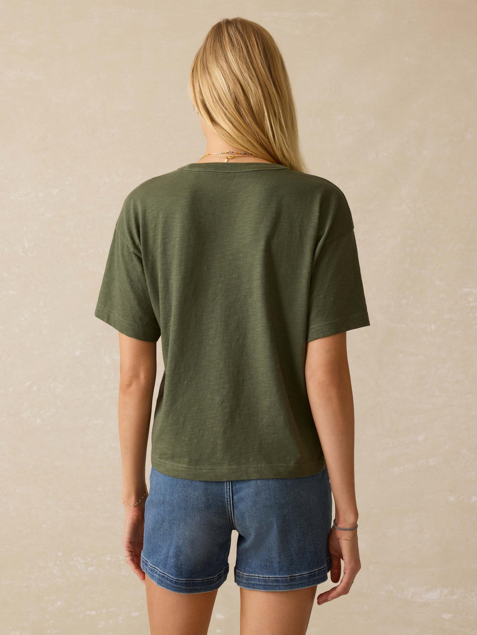Sunwashed Regenerative Vintage Tee - Thyme Female Product Image
