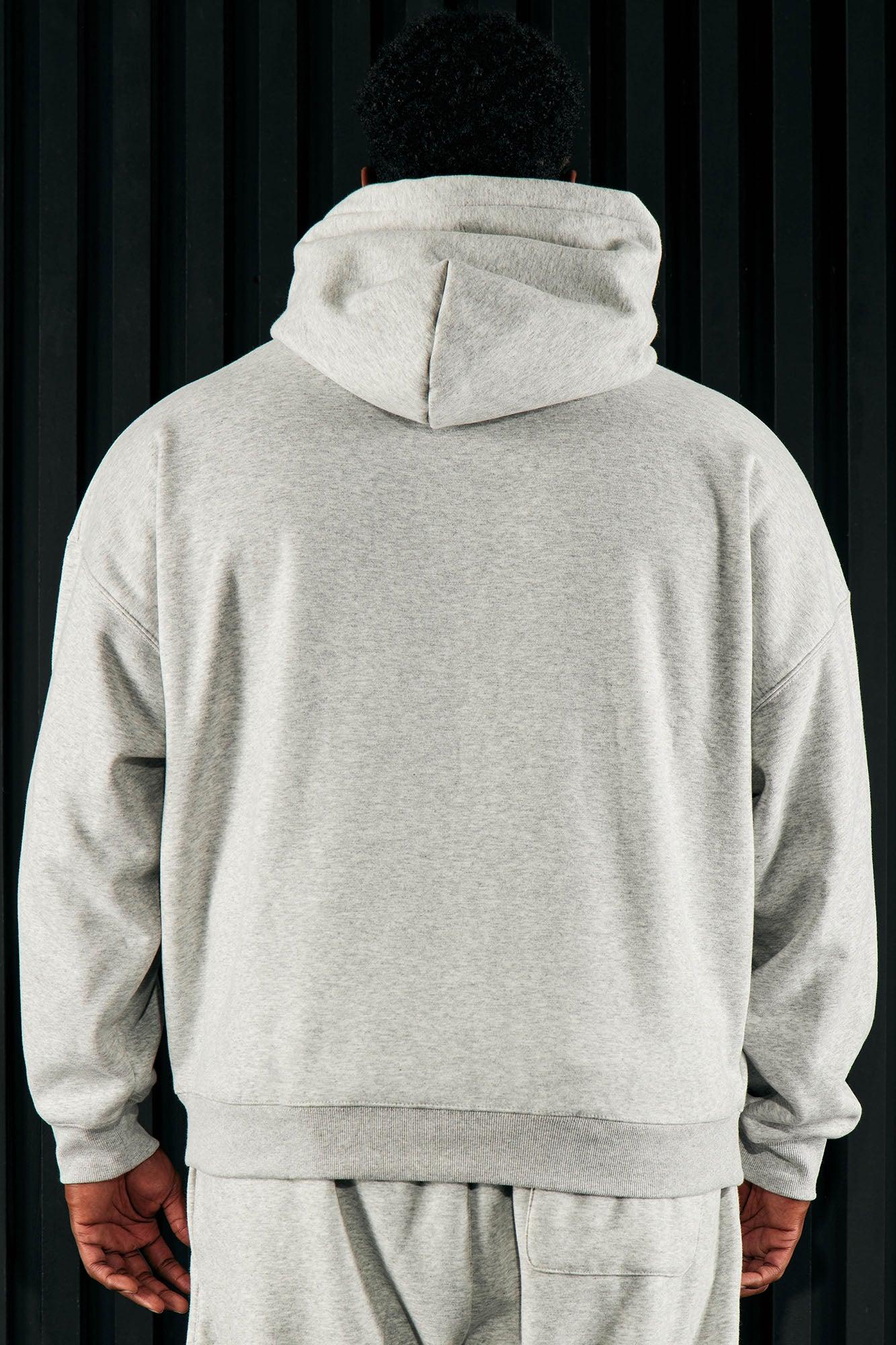 Tyson Oversized Heavyweight Hoodie - Heather Grey Product Image