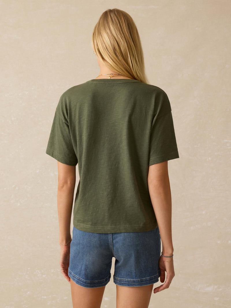 Sunwashed Regenerative Cotton Vintage Tee - Thyme Product Image