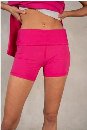 Fuchsia Ribbed Micro Shorts Product Image