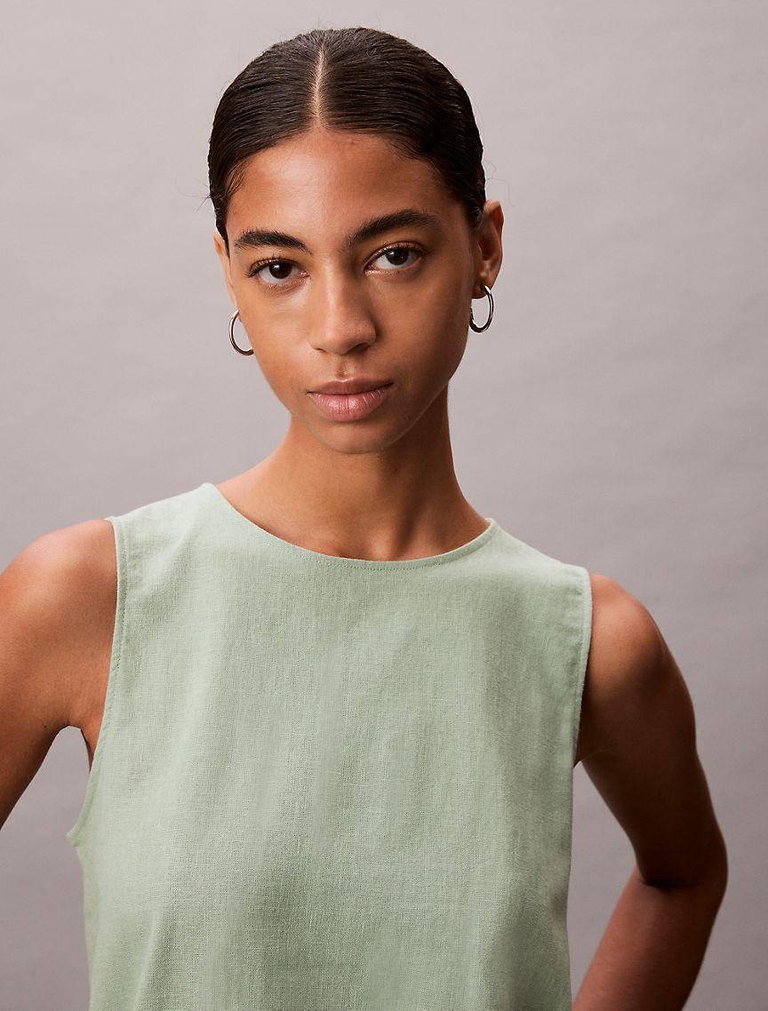 Linen Cotton Sleeveless Top Product Image
