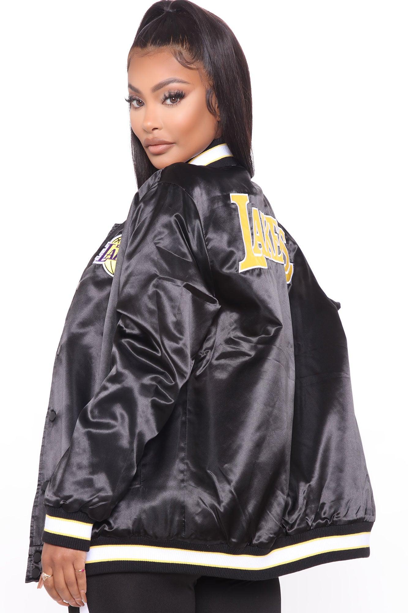 NBA Slam Dunk Lakers Bomber Jacket - Black Female Product Image
