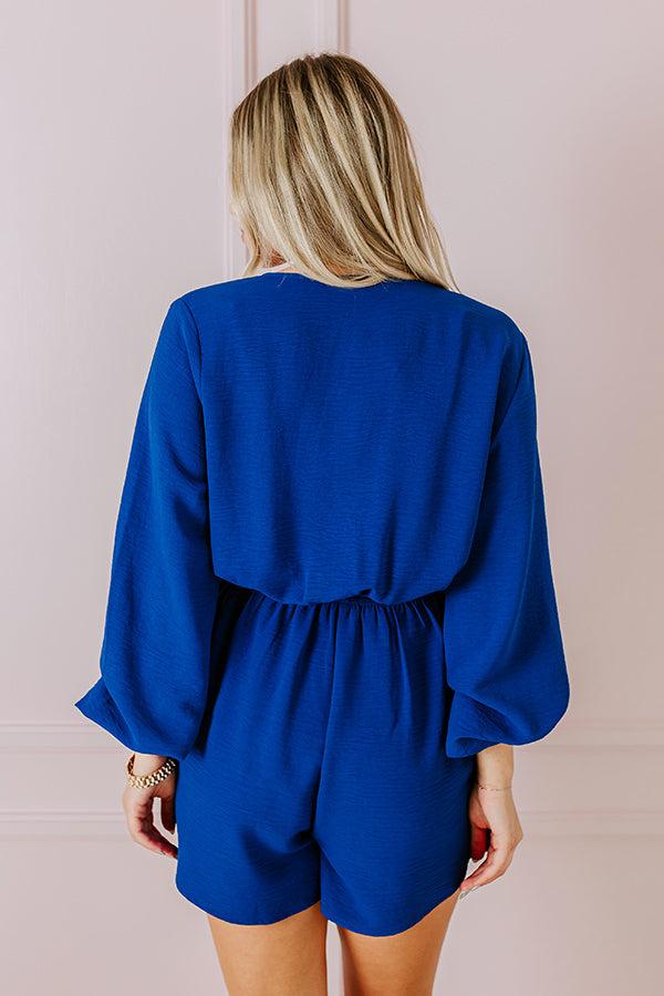 Simply Sweet Romper in Royal Blue Product Image