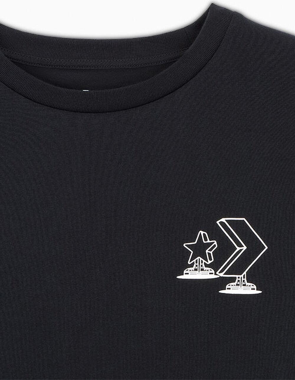 CONVERSE Skateboarding Star Chevron Mens Tee - BLACK Product Image