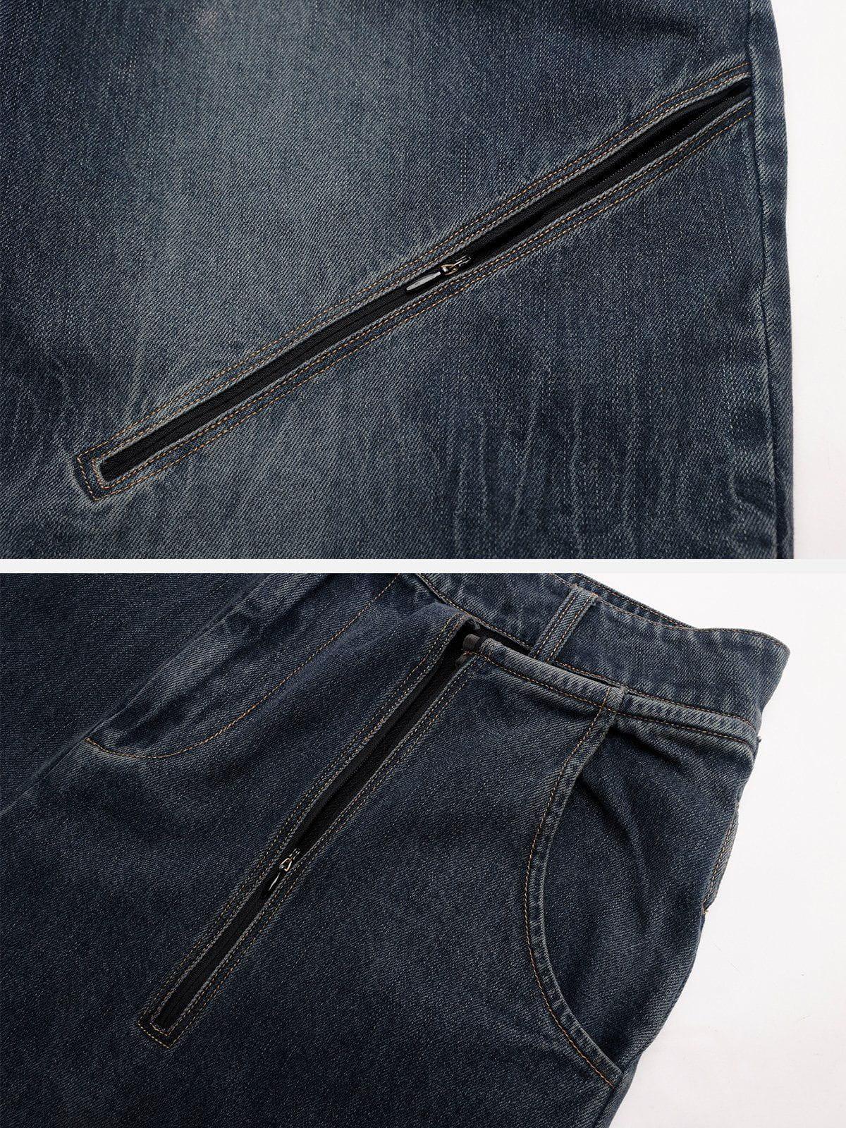 City Of Love Zip Up Jeans Product Image