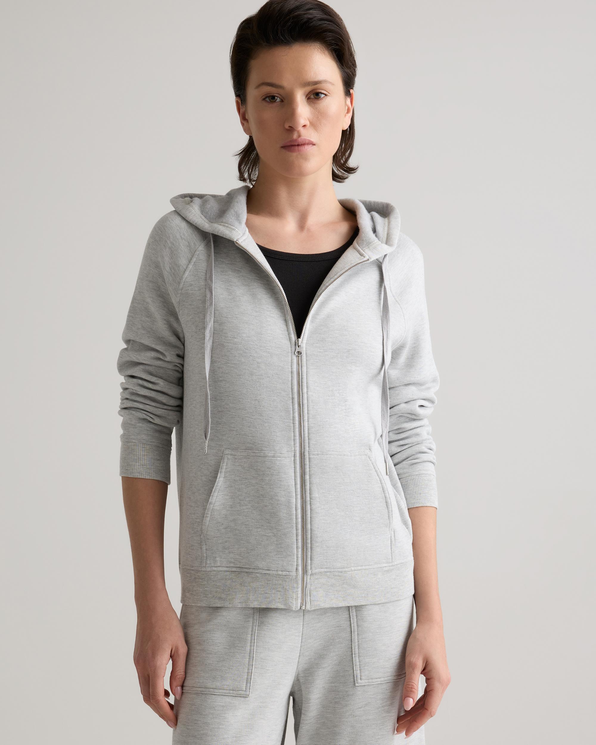 Quince | Women's SuperSoft Fleece Zip Up Hoodie Jacket Size XL, Lenzing Modal Product Image