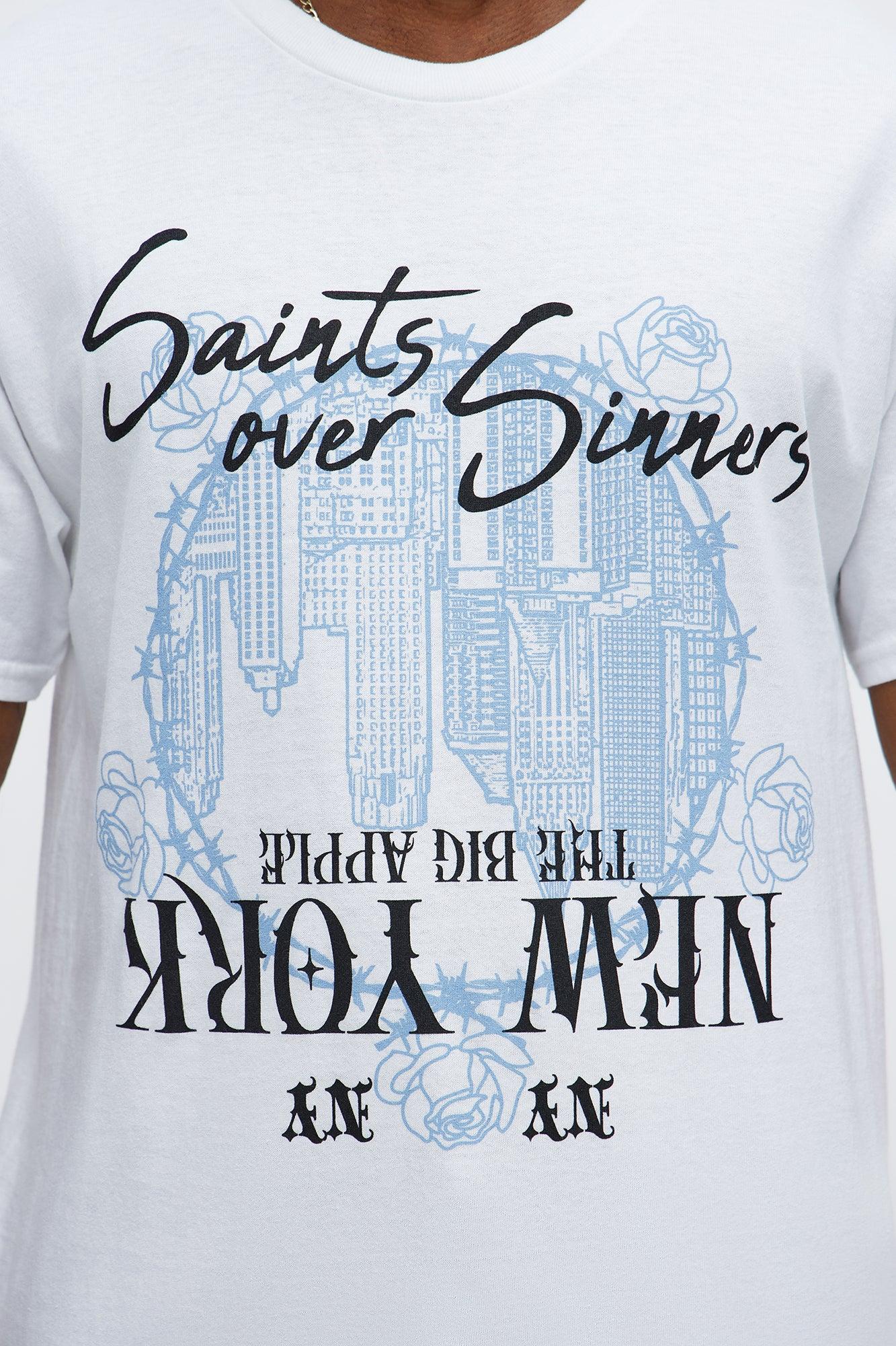 Saints And Sinners NYC Oversized Short Sleeve Tee - White Male Product Image