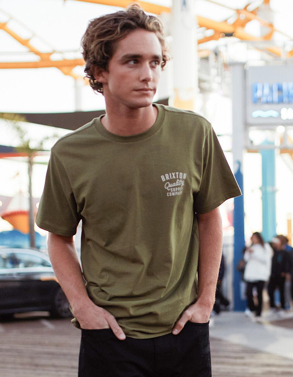BRIXTON Hubal Mens Tee - GREEN Product Image