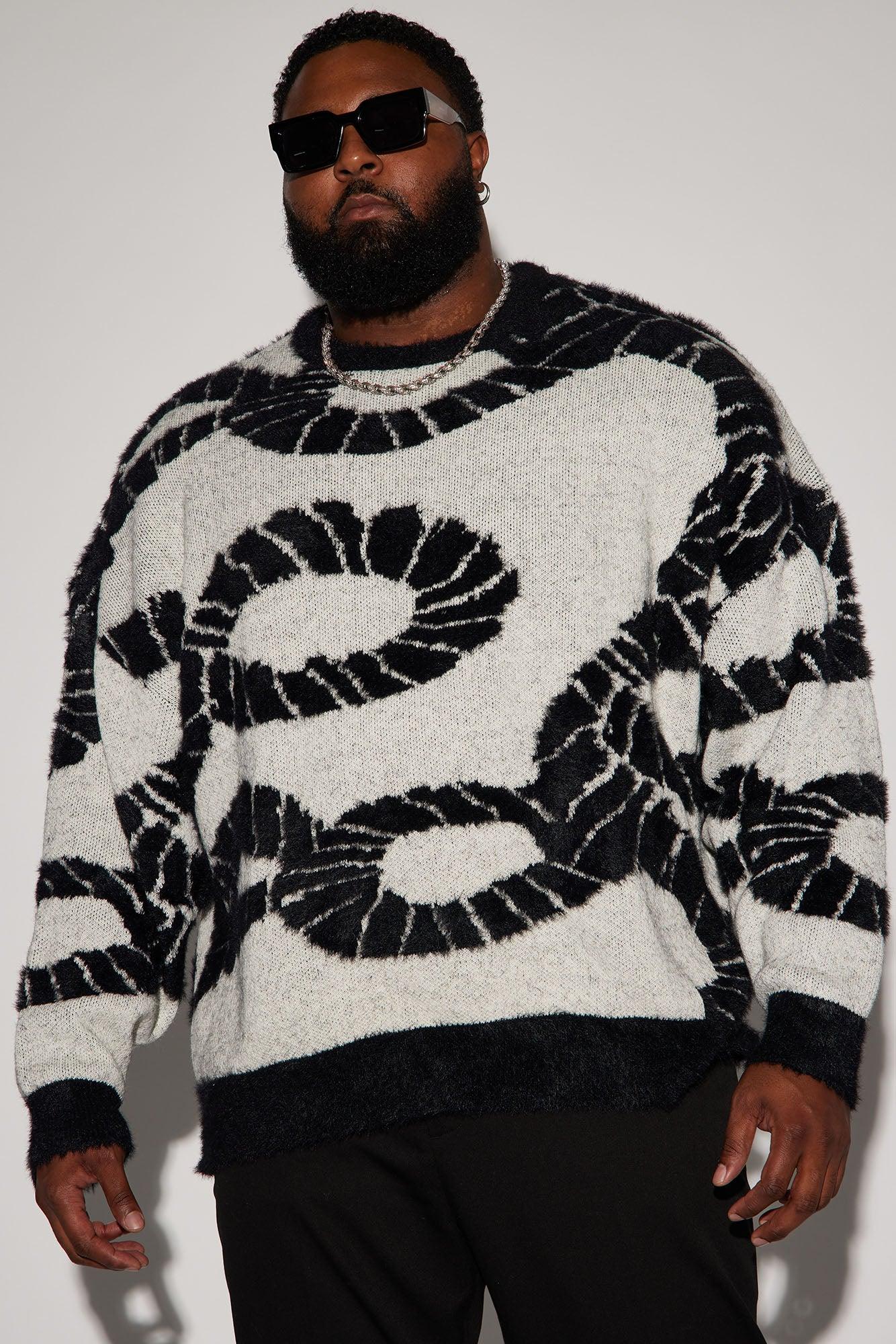 Walking A Tight Rope Mohair Sweater - Cream/combo Product Image