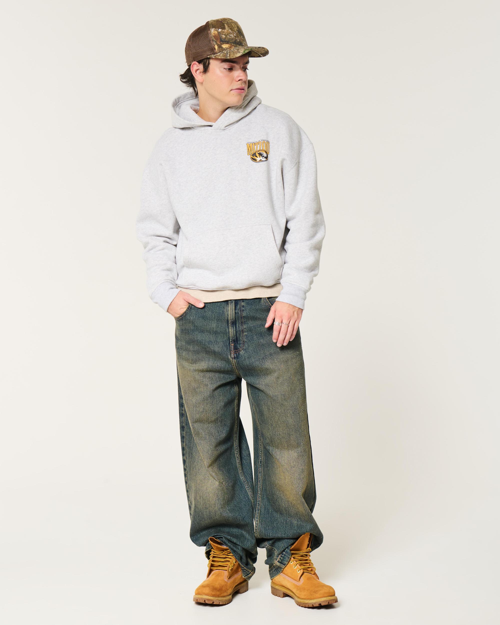 Boxy UConn Graphic Hoodie Product Image