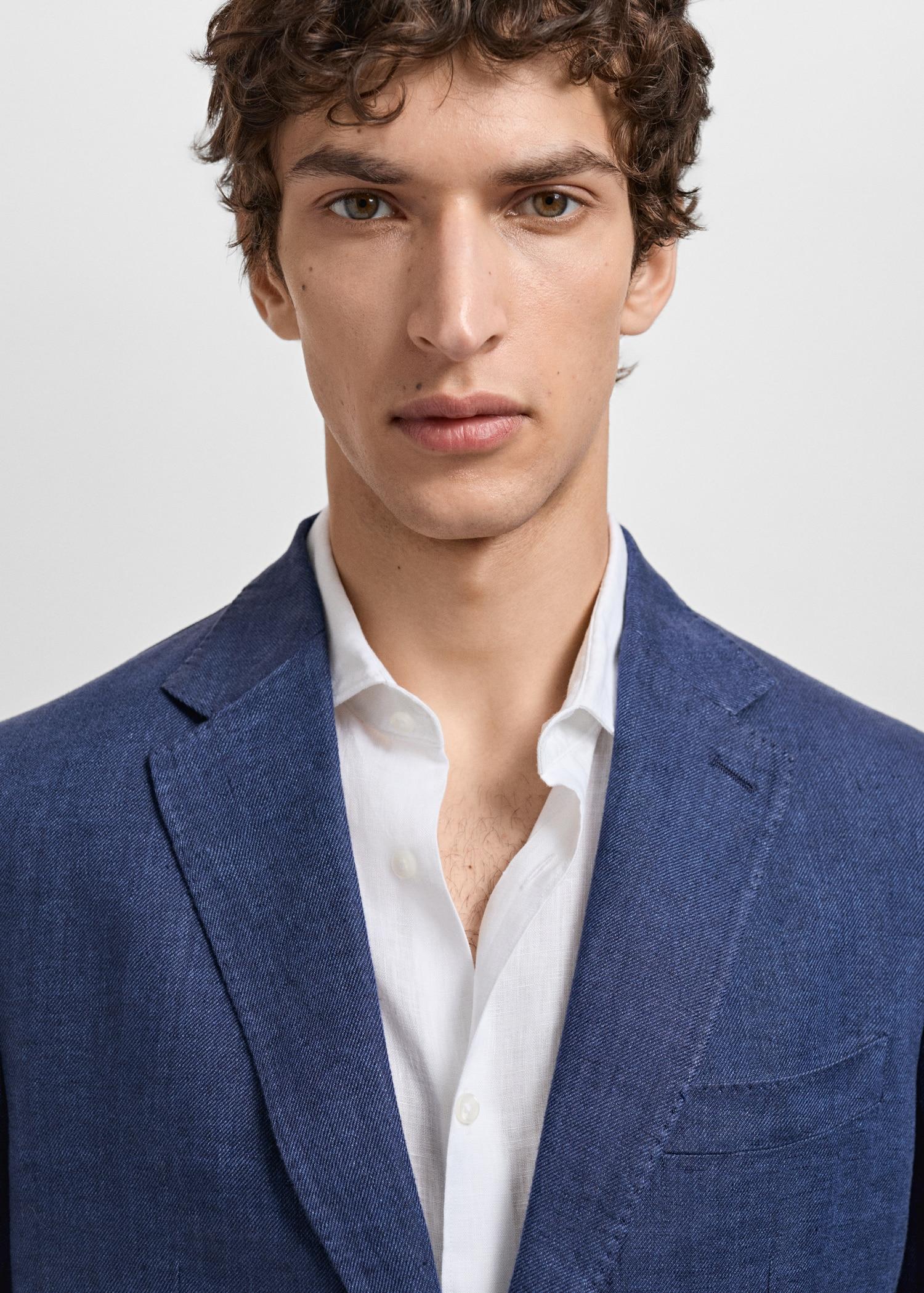 Salerno suit blazer 100% linen slim fit - Men | MANGO USA Product Image