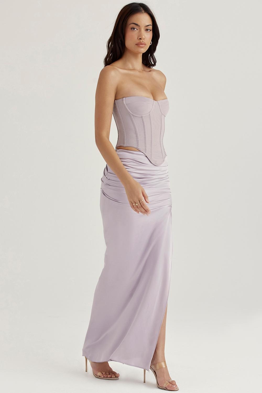 Demi  grey underwired corset Product Image