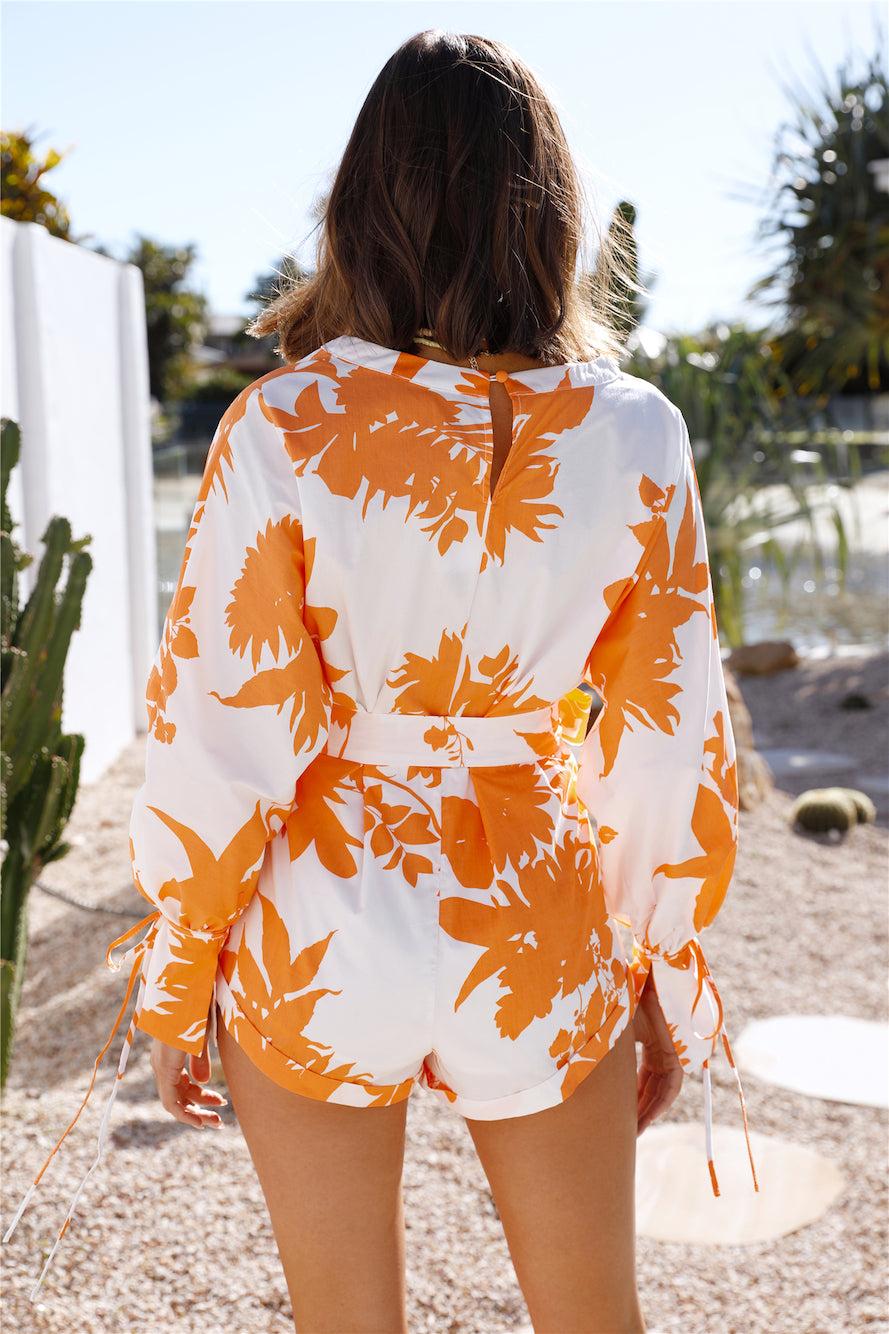 Free Flowing Playsuit Orange Product Image
