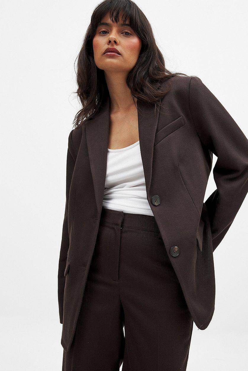 Oversized Twill Blazer Product Image