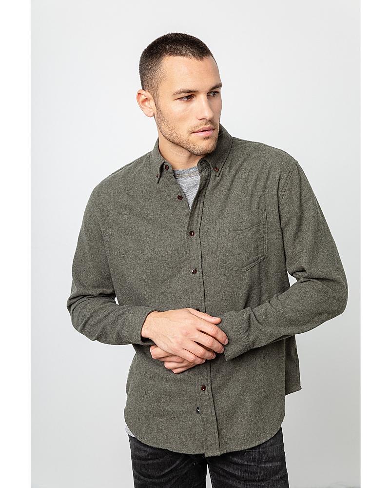Mens Runson Cotton Button-Down Shirt Product Image