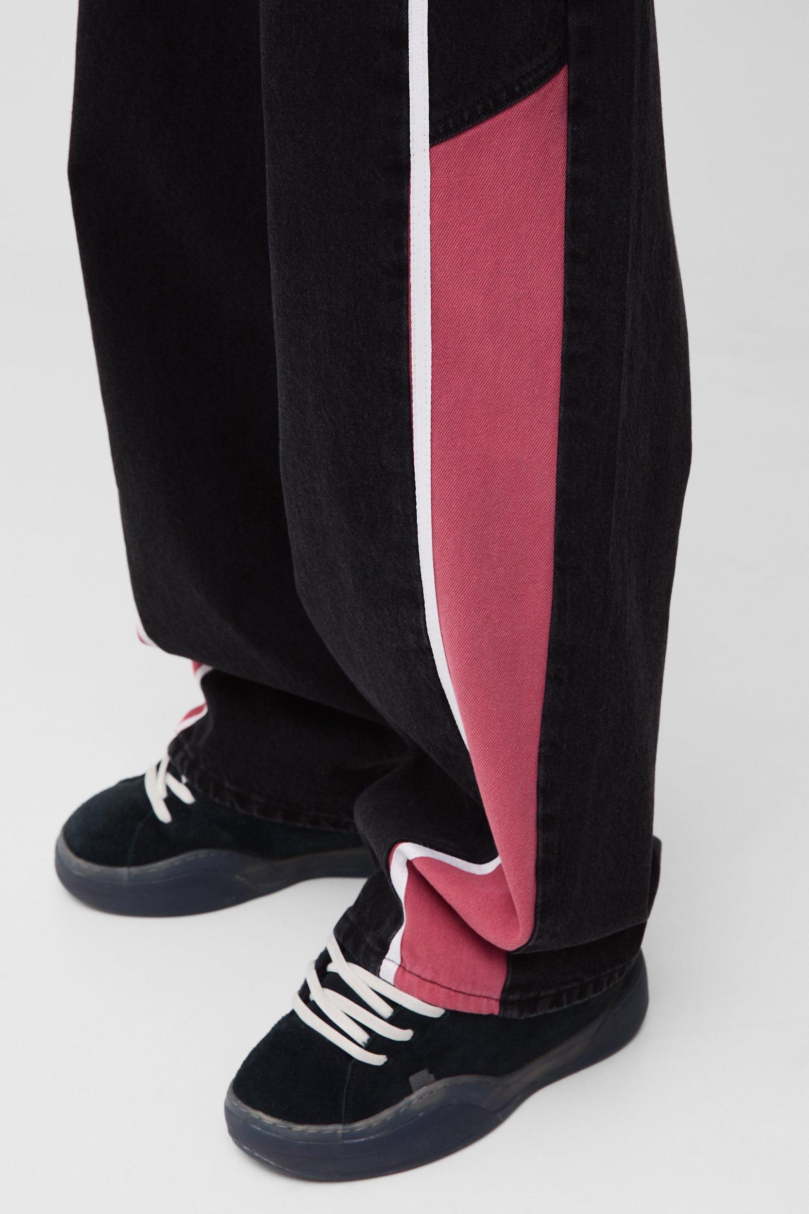 Baggy Rigid Moto Panelled Denim Jeans | boohooMAN USA Product Image