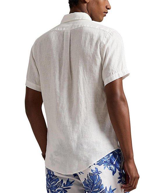 Polo Ralph Lauren Solid Linen Short Sleeve Woven Shirt Product Image