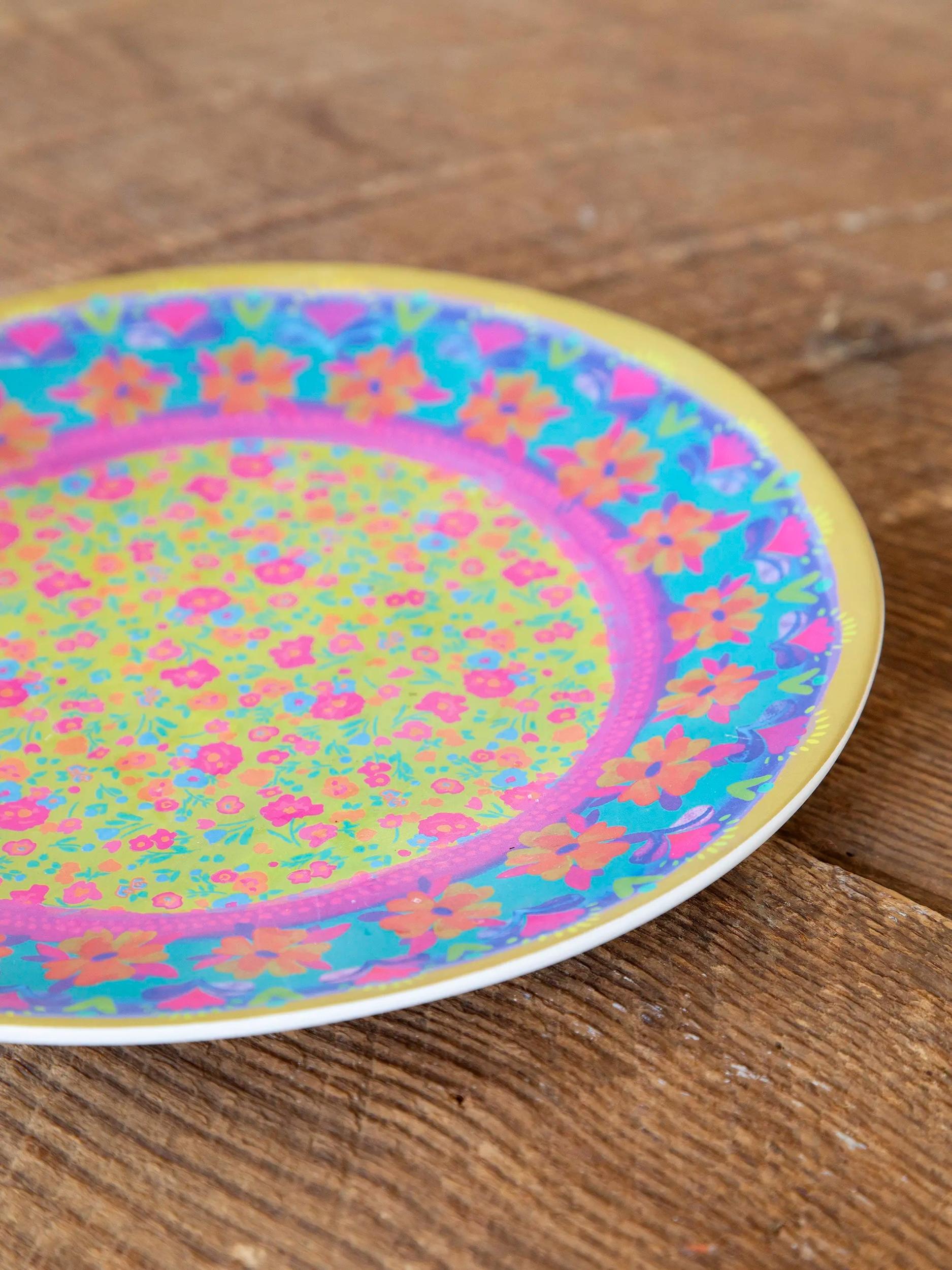 Mix & Match Melamine Dishes - Coral Dinner Plate Product Image