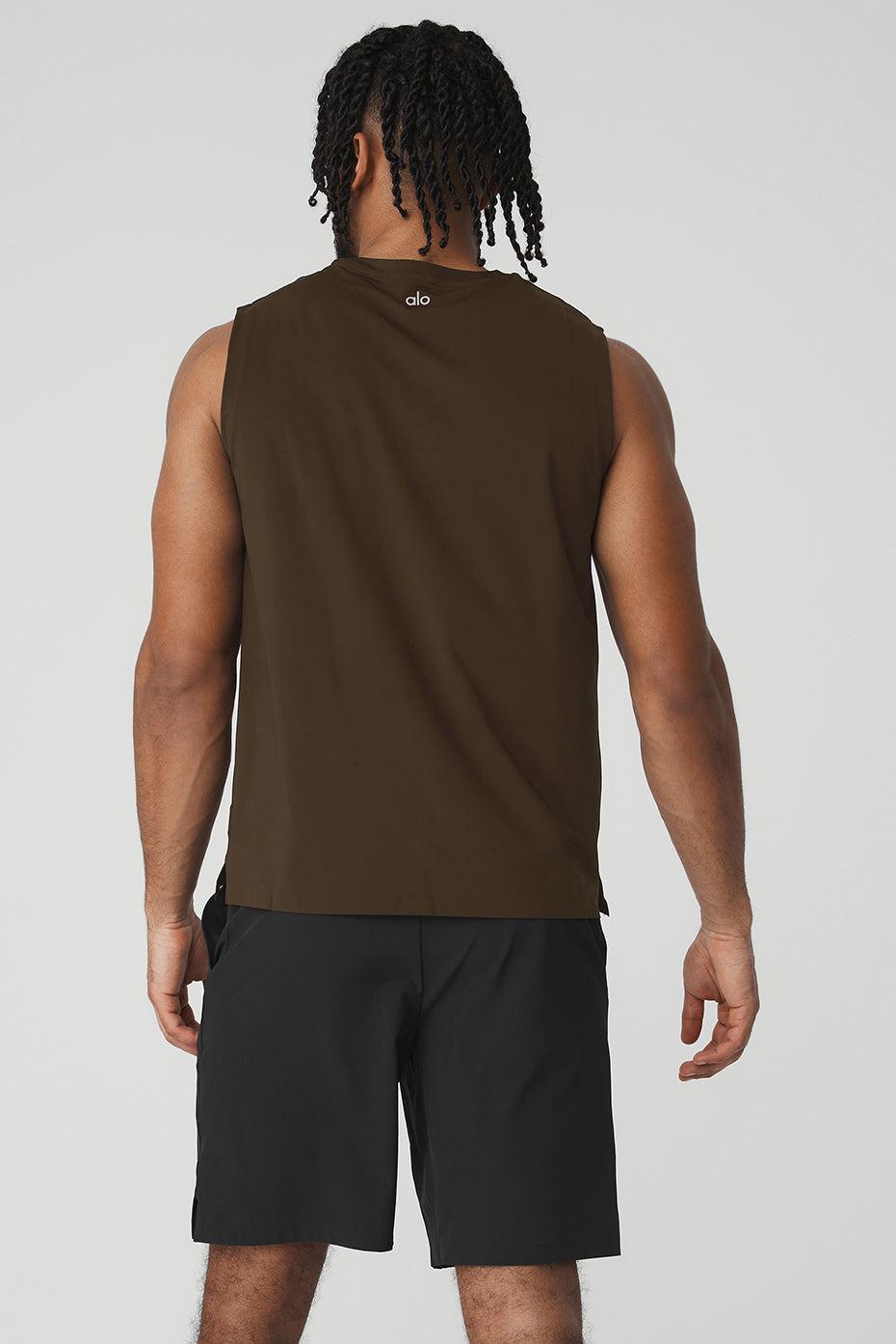 ALO | Idol Performance Tank Top Brown, Size: 2XL Product Image