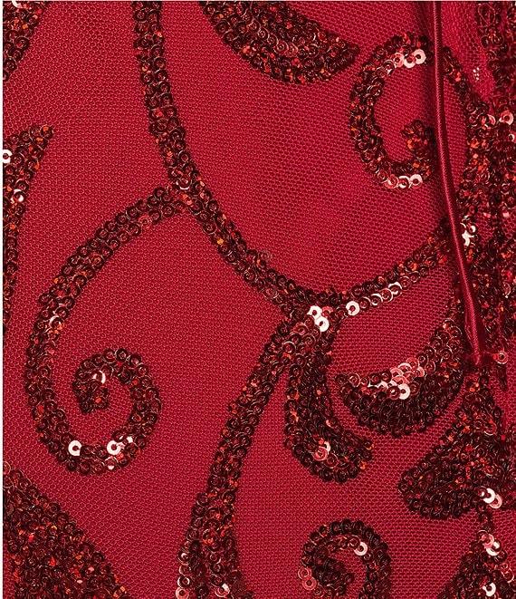 B. Darlin Strapless Sweetheart Neck Sequin Patterned Bodycon Dress Product Image