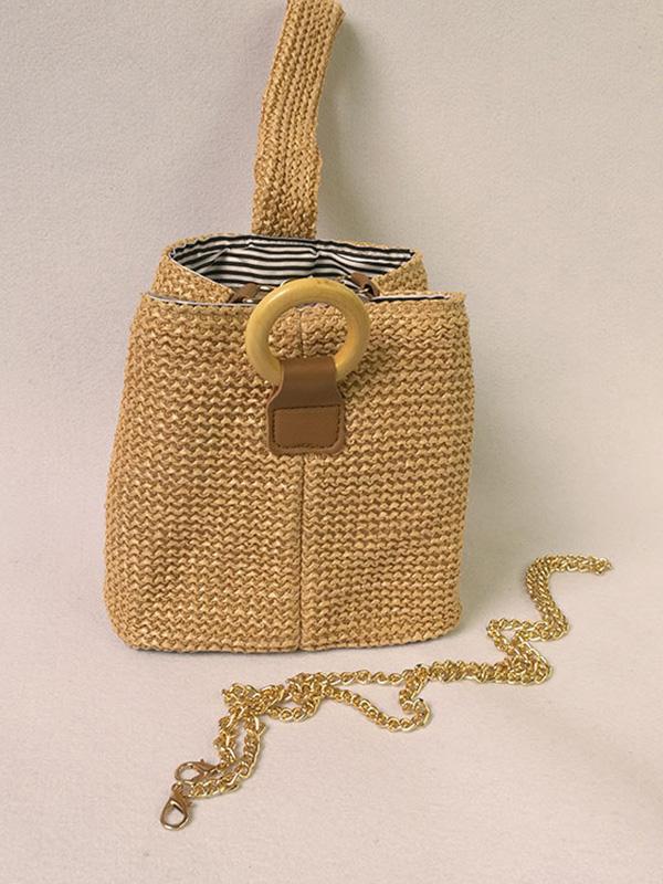 Casual Simple Weave Handbag Product Image