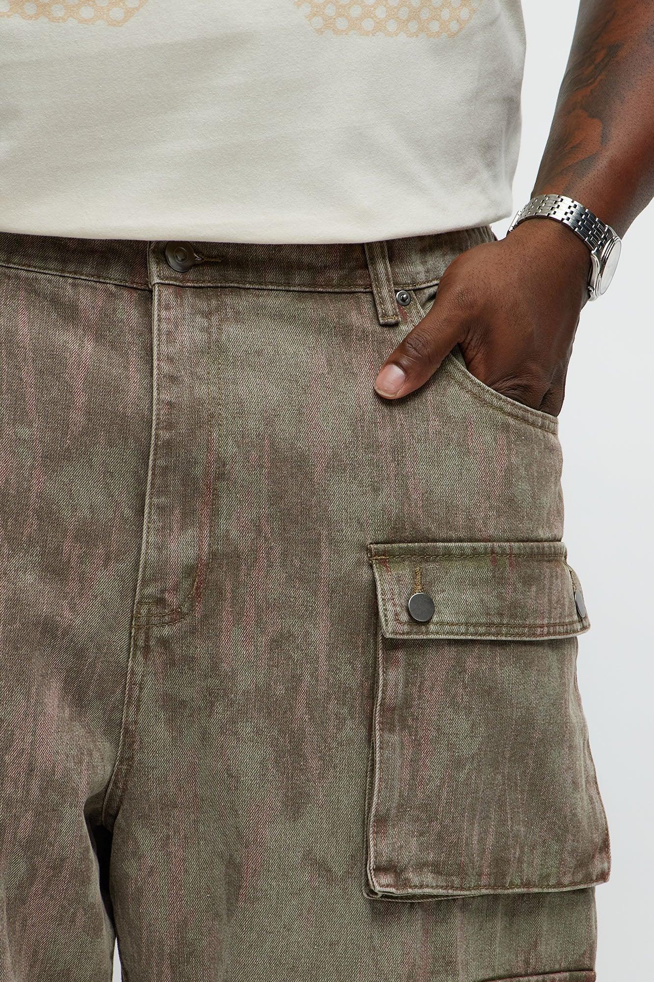 Run It By Baggy Cargo Jeans - Brown Product Image