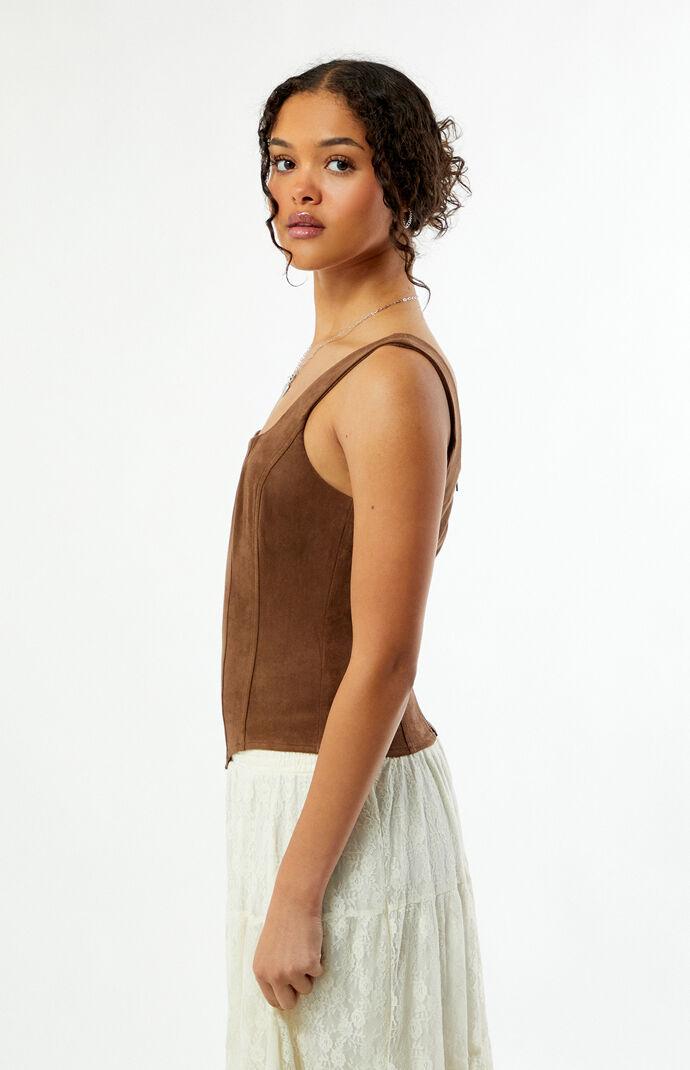Faux Suede Corset Product Image