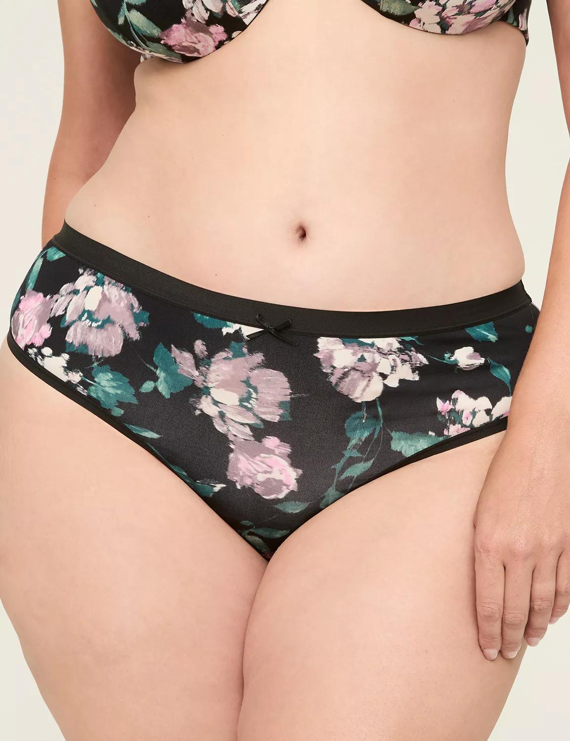 No-Show High Waist Thong With Lace Trim Product Image