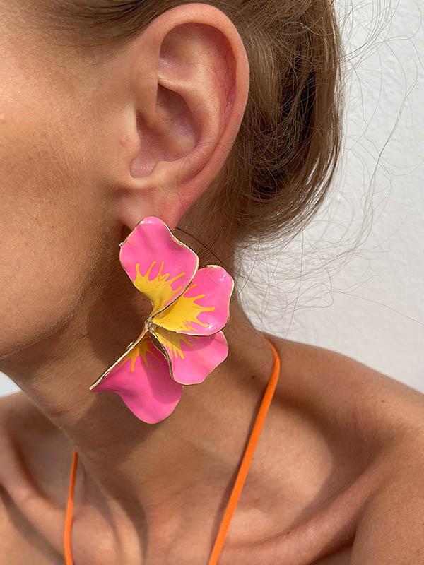Flower Shape Drop Earrings Product Image