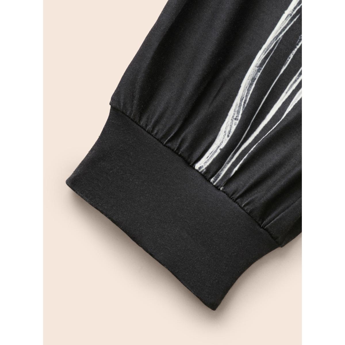 Plus Size Black Skeleton Printed Off-Sleeves Jumpsuit Women Playful Sleeveless U-neck Casual Loose Jumpsuits BloomChic 30/6X Product Image