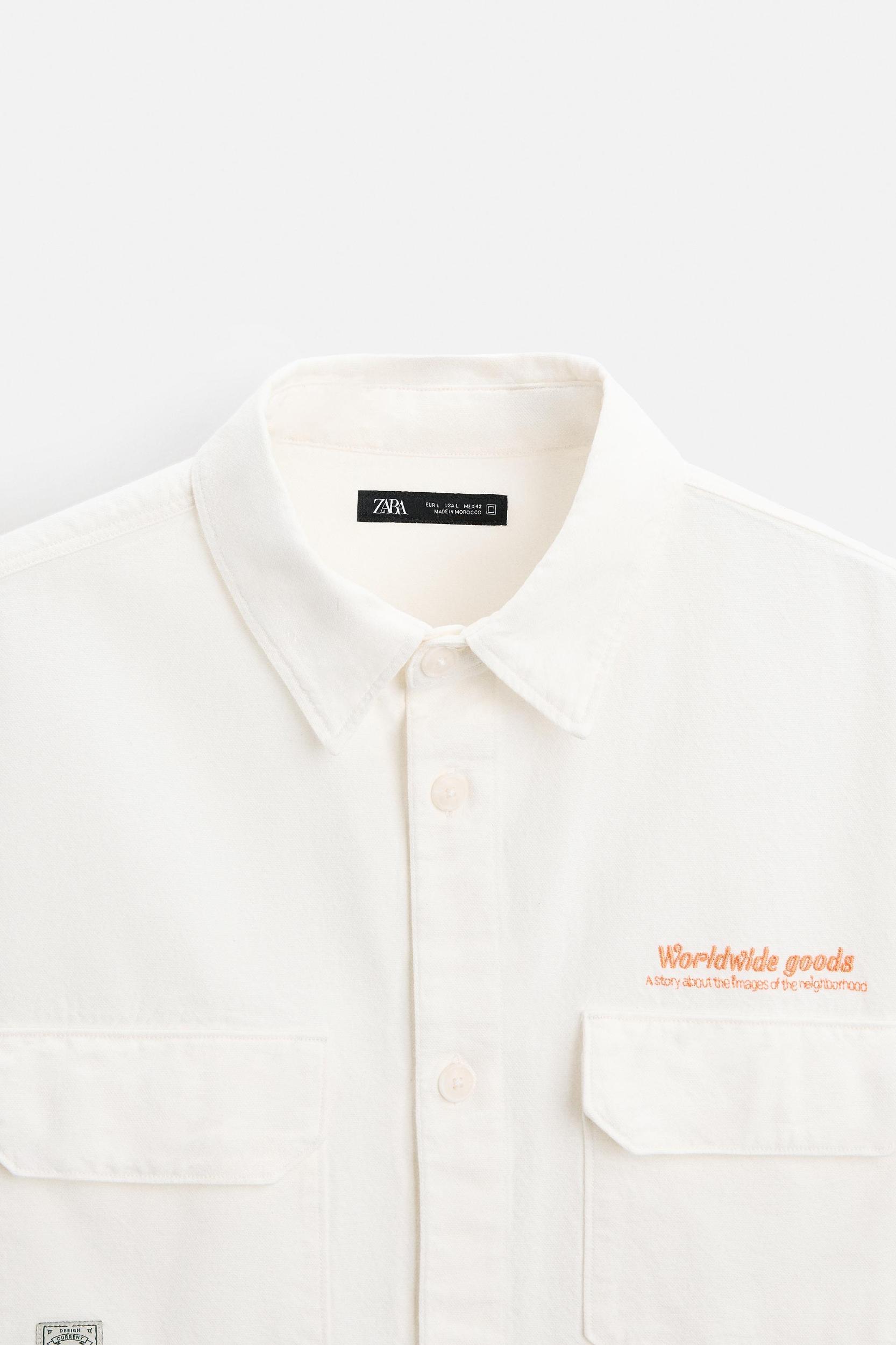 EMBROIDERED TEXT SHIRT Product Image
