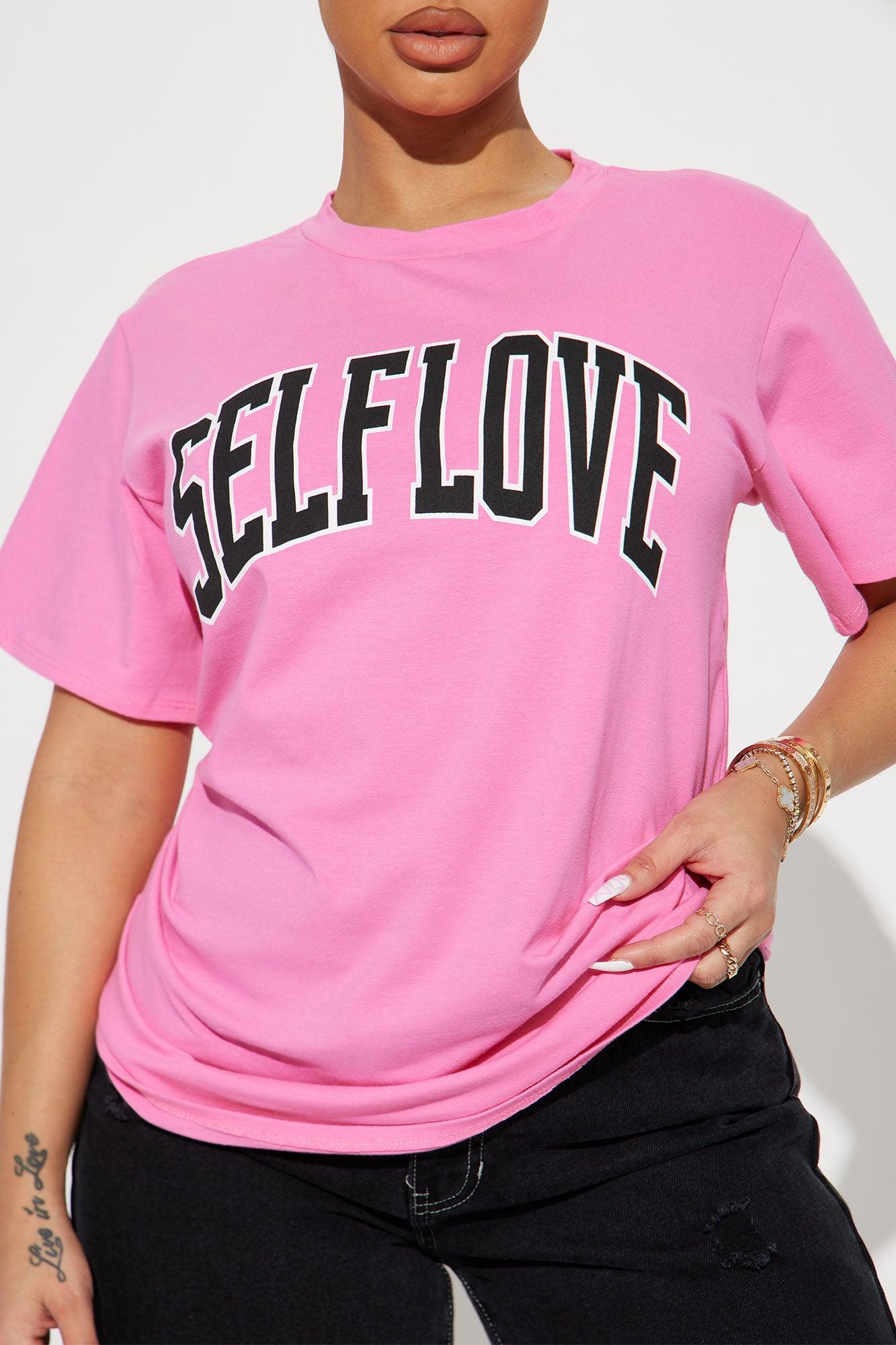More Self Love Tunic Top - Pink Product Image