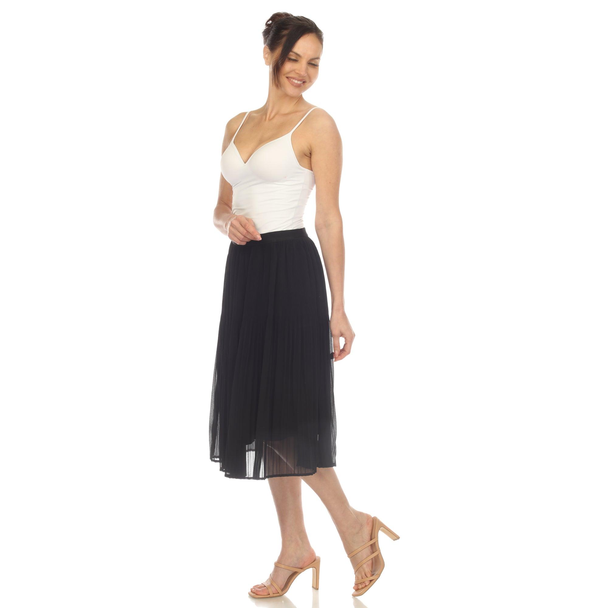 Women's Chiffon Pleated Midi Skirt Female Product Image
