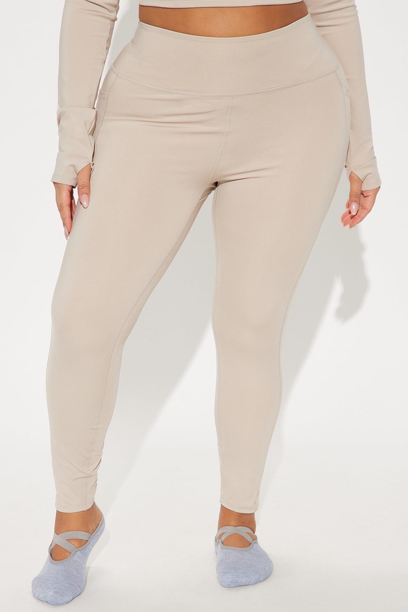 Vital Form 7/8 Elevate Active Legging - Light Taupe Product Image