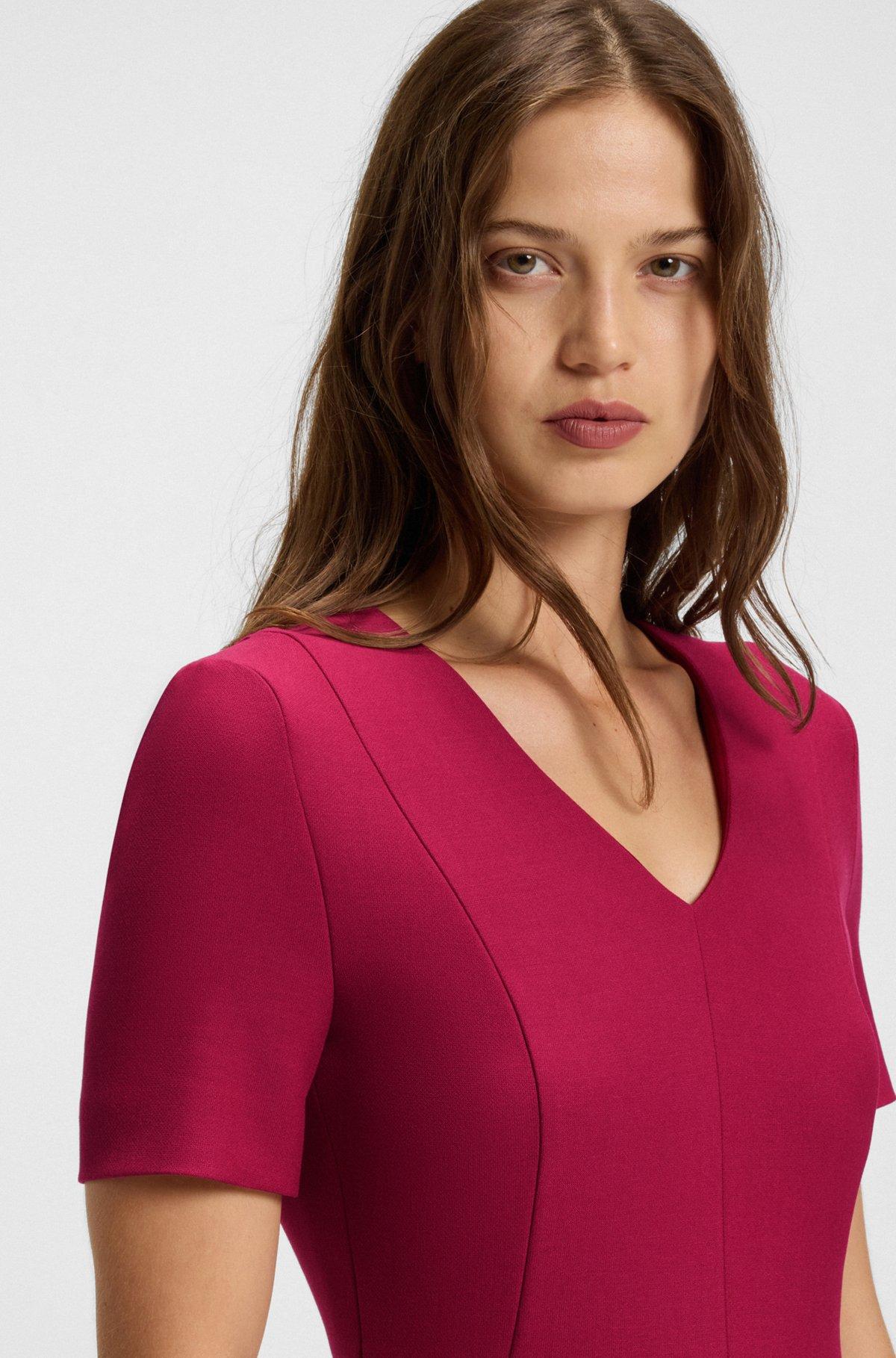 V-neck dress in stretch fabric Product Image
