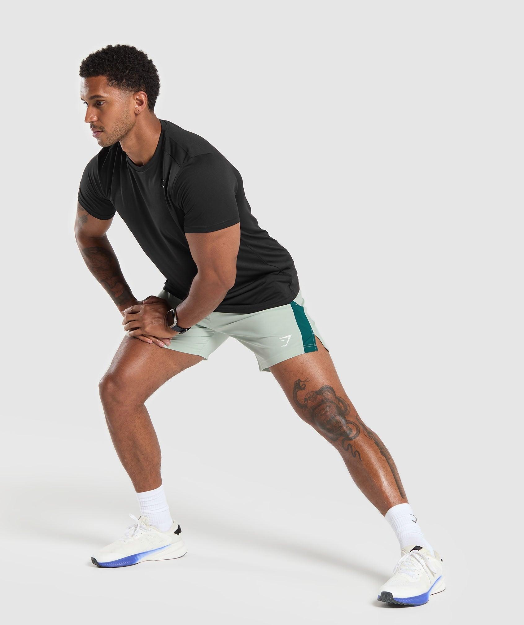 Gymshark Sport  7" Shorts - Turquoise/Teal Male Product Image
