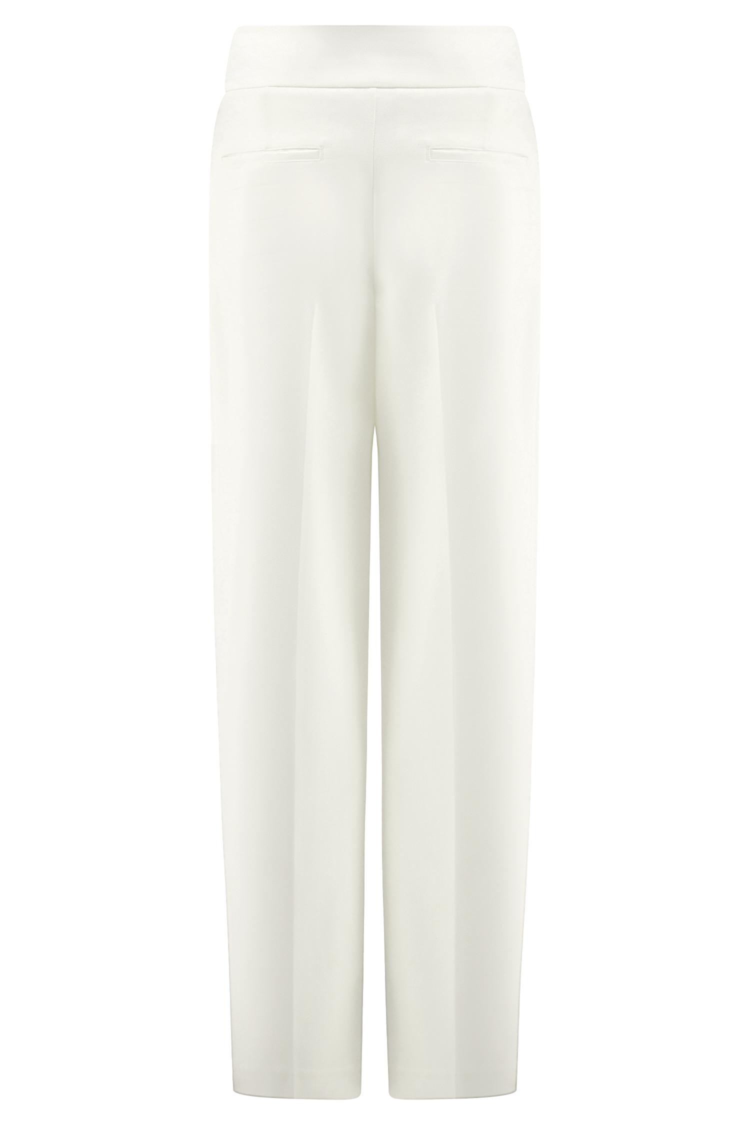 Penelope Pleated High Waisted Pants - Ivory Product Image