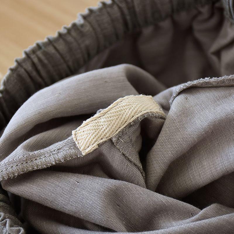 Couple Matching Drawstring Waist Plain Harem Pajama Pants (Various Designs) Product Image