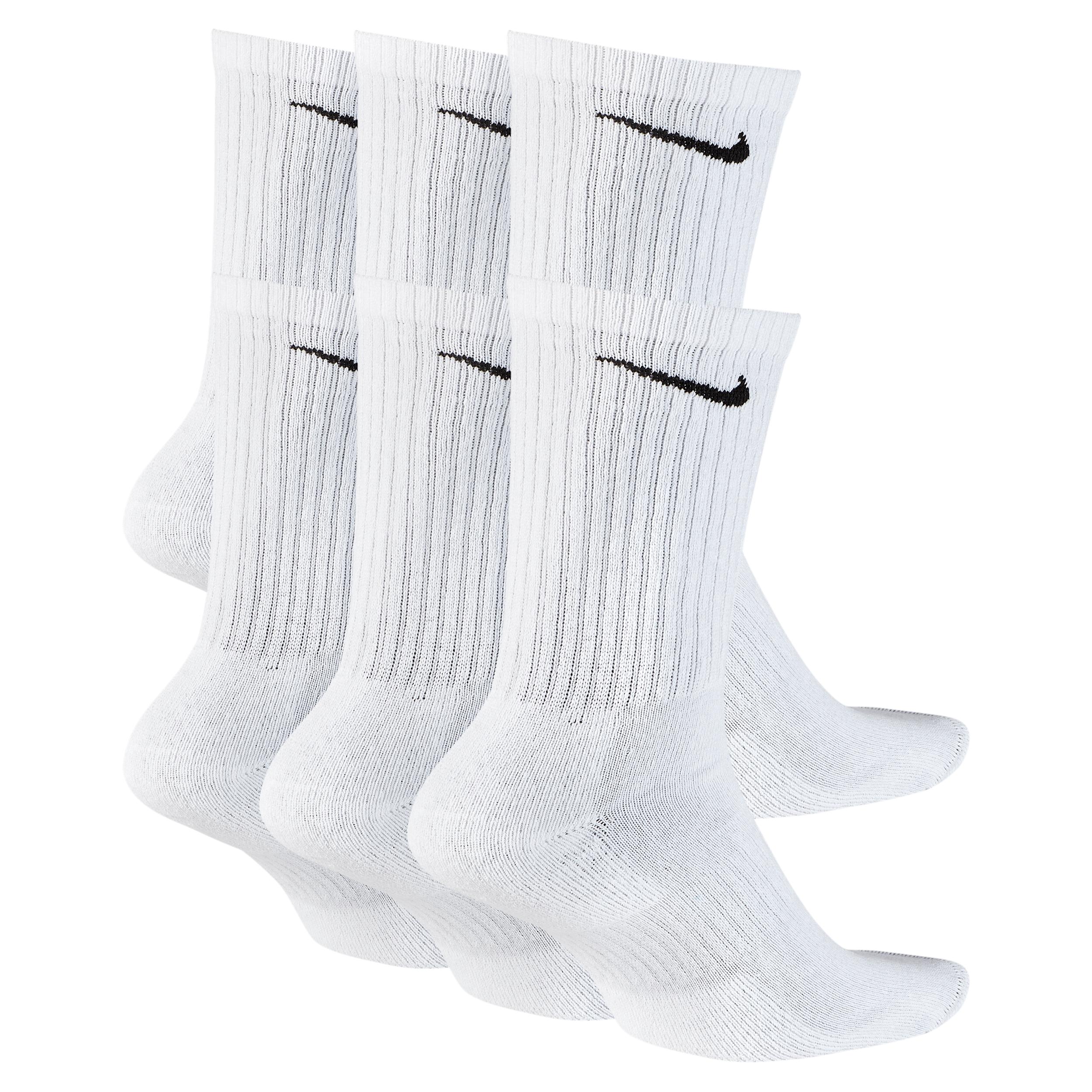 Nike Mens Everyday Cushioned Training Crew Socks (6 Pairs) | SX7666-100 Product Image