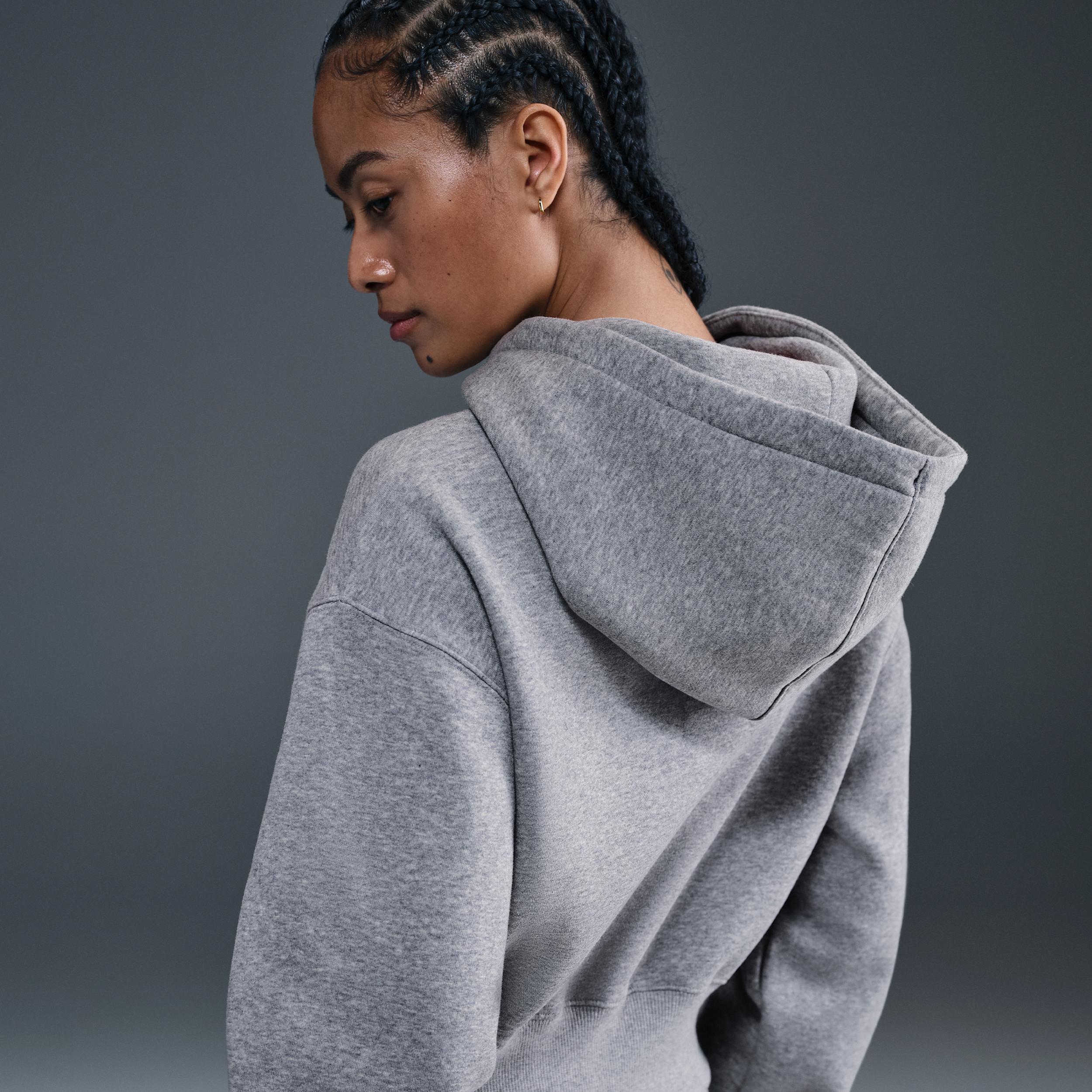 Women's Nike Sportswear Phoenix Fleece Loose Full-Zip Cropped Hoodie Product Image