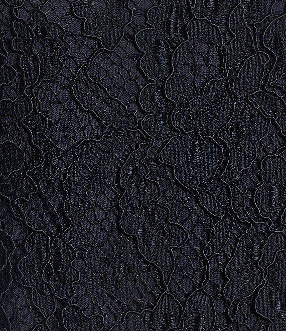 Caroline Rose Lace Round Neck 3/4 Sleeve Shift Dress Product Image