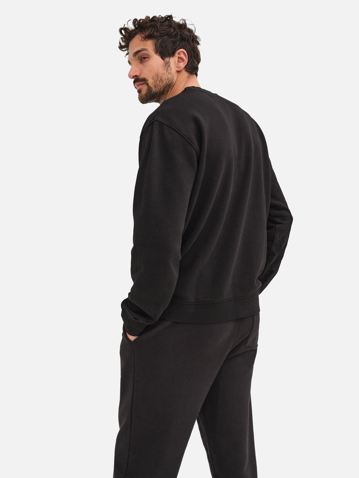 Men's Organic Fleece Crew Neck Sweatshirt Male Product Image