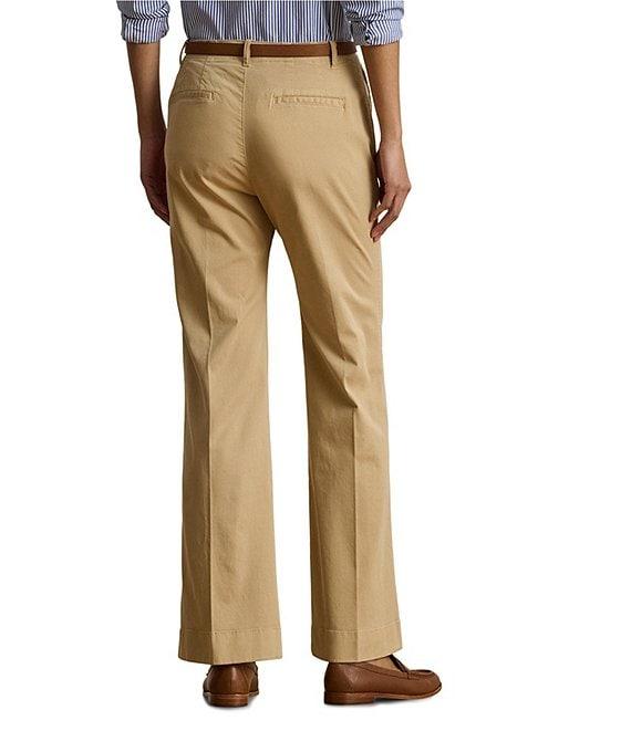 Lauren Ralph Lauren Stretch Cotton Straight Leg Pants Product Image